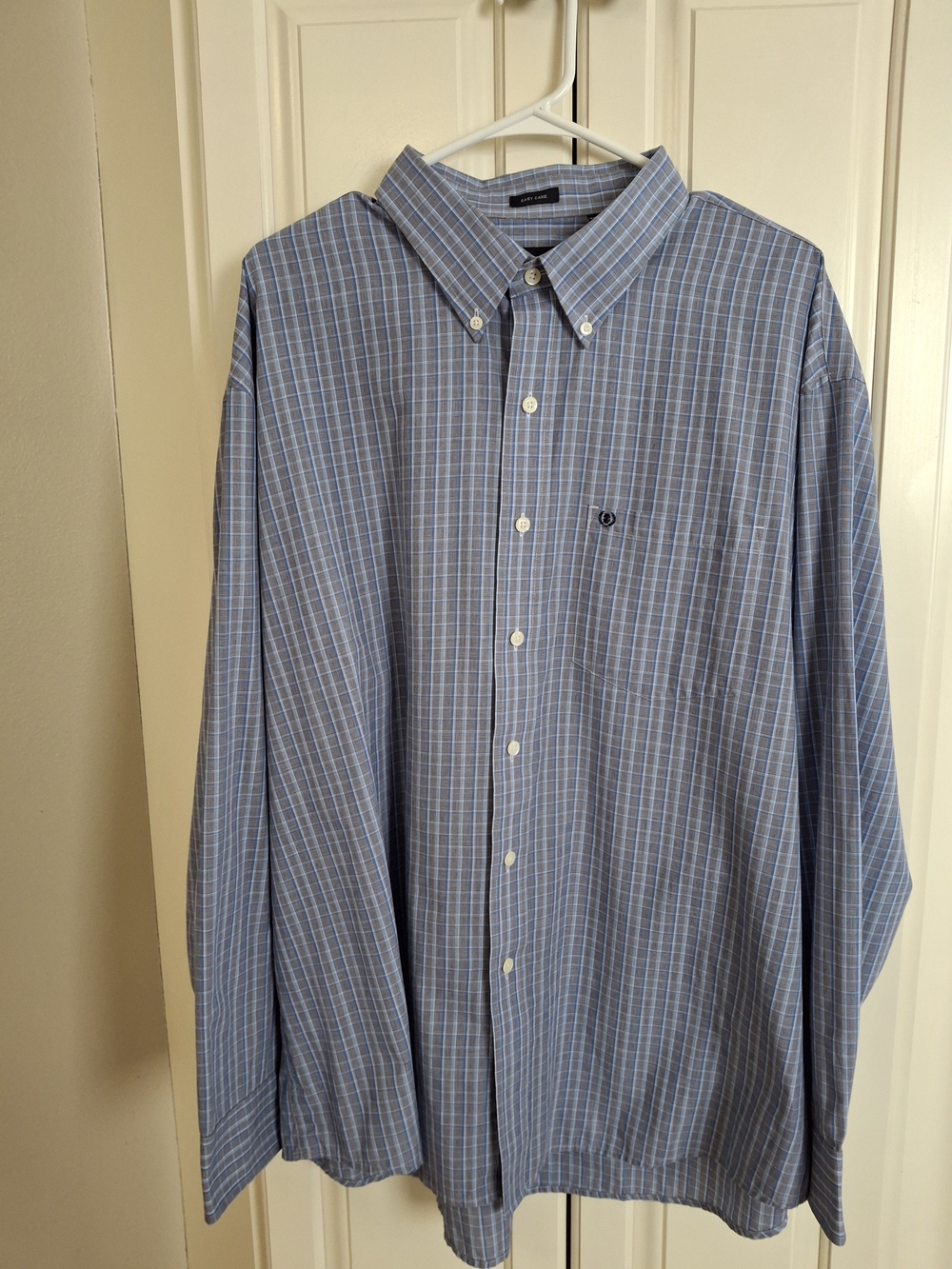 IZOD Men's Blue Plaid Button-Down Shirt XXL
